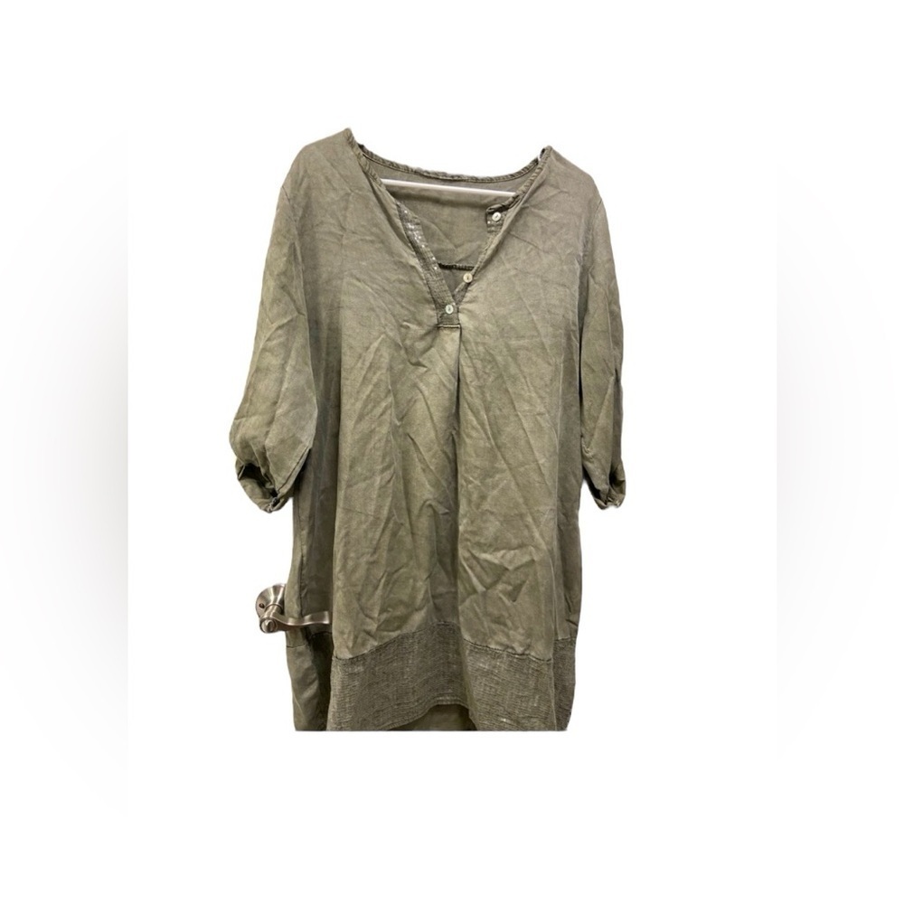 Olive tunic dress special top or dress‎ sequins - tag missing